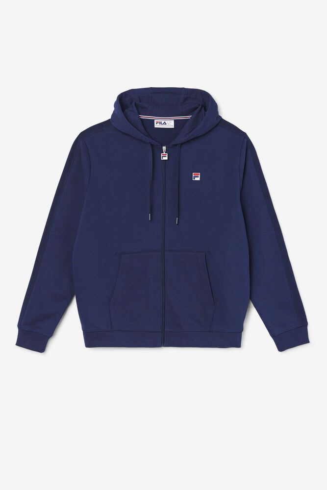 Fila Hoodie Joey Full Zip Mens Navy - India VAU-935248